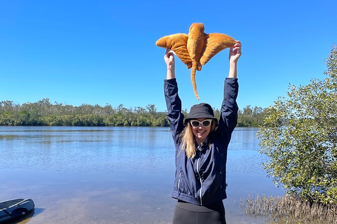 Noosa Everglade Kayak -South/Noosa End - Searching for Stingrays! - Swimming and shore breaks: how the tour stays fun, not exhausting