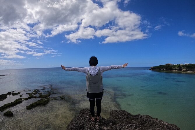 Okinawa West Coast 3-Hour Paddle-boarding adventures - Entering The Water at Sobe Beach in Yomitan Village