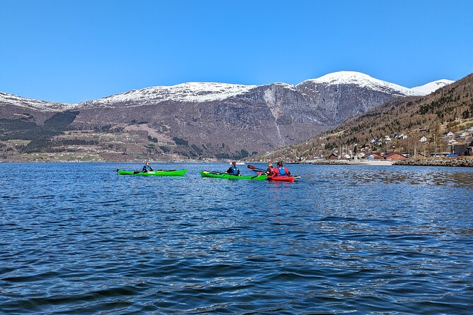 Olden: Easy Kayaking for Beginners on the Fjord - The fjord experience: calm water, meltwater color, and real views