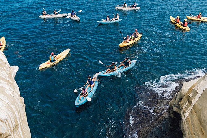 Original La Jolla Sea Cave Kayak Tour for Two - Entering the sea cave zone toward the Seven Sea Caves