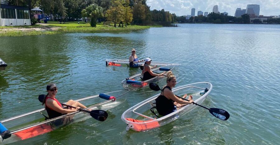 Orlando: Clear Kayak and Paddleboard 2-Hour Rental - Lake Ivanhoe’s clear-kayak contrast: city views, calmer paddling