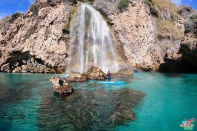 Paddle Surf Route Cliffs Nerja and Cascada de Maro + Snorkel - Cascada Doncella: waterfall beauty with a calm-water feel