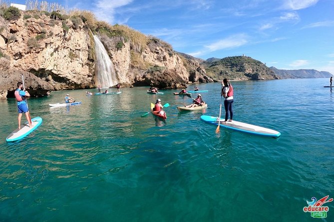 Paddle Surf Route Cliffs Nerja and Cascada de Maro + Snorkel - GoPro action photos and videos: the “don’t miss it” insurance