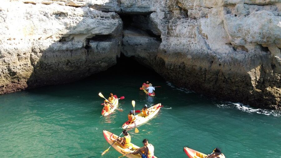 Portimão: Benagil Caves Speedboat and Kayak Guided Tour - A swim break and how to handle the water like a pro