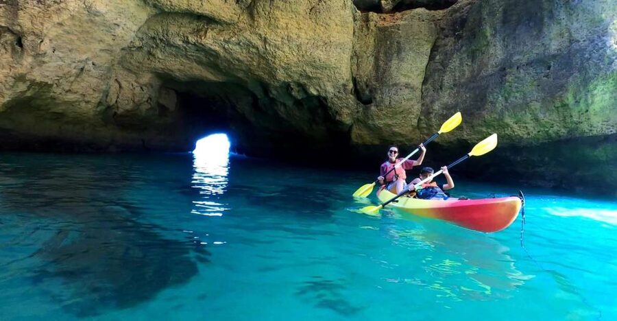 Portimão: Kayak Tour of Benagil Caves - The catamaran portion: comfort, music, and the big-picture Algarve