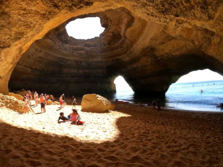 Portimão: Kayak Tour of Benagil Caves - Praia da Marinha break: swim time and a breather