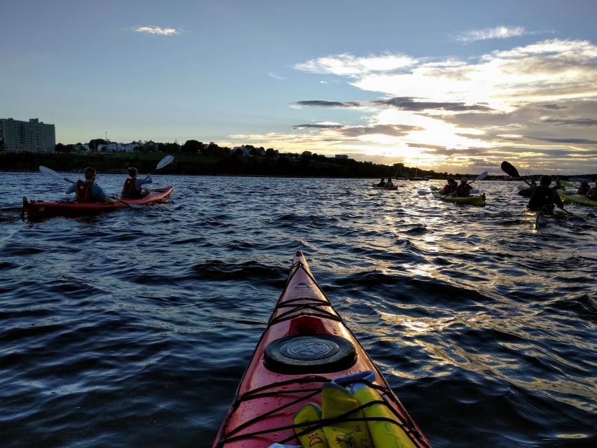 Portland, Maine: Sunset Kayak Tour on Casco Bay - The return: East End Beach and the sun over Portland