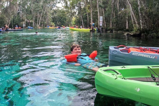 Premium Single Kayak Rental In Crystal River, Florida - The core experience: paddle, spot wildlife, swim at the marked area