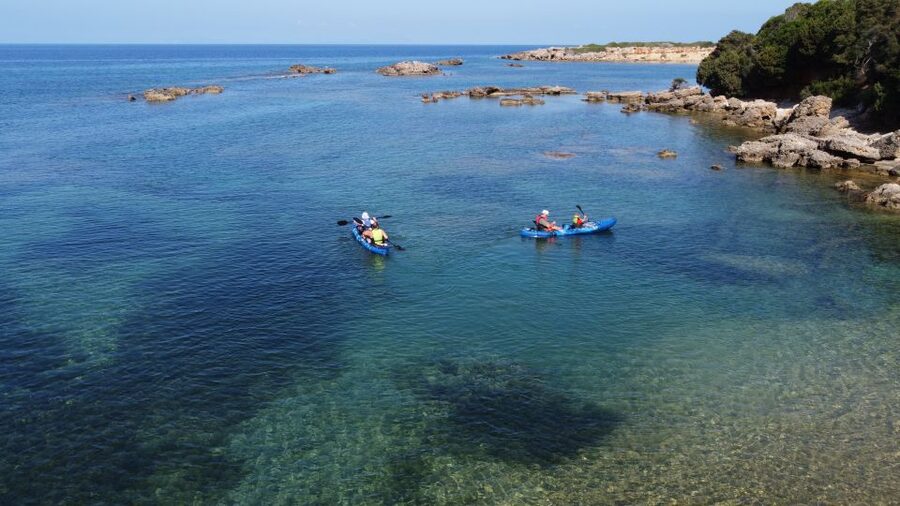 Private Sea Kayak over sunk city of ancient Feia - Duration and timing: how 3.5 hours usually feels