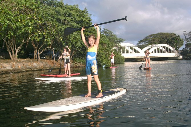 Private Stand up Paddle Lesson and Tour (for 1 or more paddlers) - Haleiwa Bay to Anahulu stream: what your paddling route really feels like