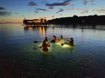 Pula: Cave Sunset/Night Tour in Transparent Kayak - From the roundabout near Autocamp Stoja to Valovine Bay