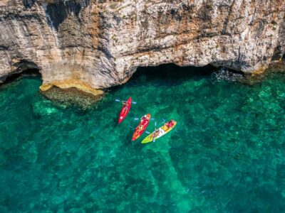 Pula: Kayak Adventure with Cave & Island Snorkeling - Your route: Grotta di quarzo, Verudela Canyon, Fratarski, and Fraškerić