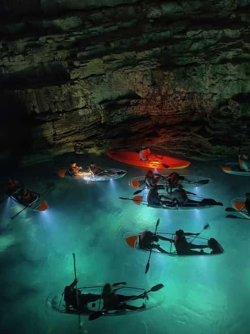 Pula: Night Tour in Transparent Kayak with Stargazing - The first paddle: clear kayak instructions and what the LED lights do