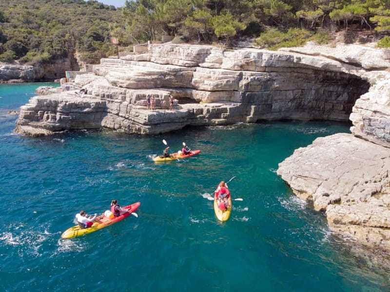 Pula: Sea Adventure – Boat, Kayak, Snorkeling & Cliff Jumps - Marina Polesana meeting point: where your sea day starts