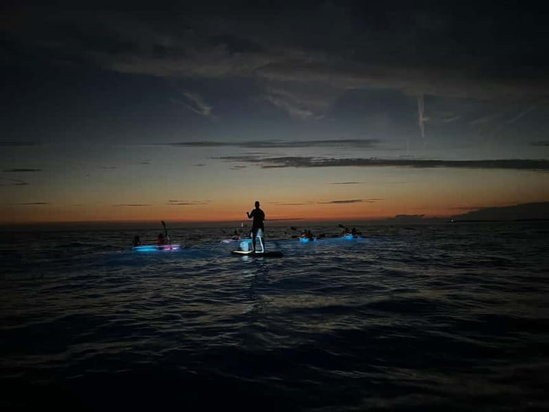 Pula: Sunset/Night Illuminated Transparent Kayak Tour - Paddling Pace and What Tandem Kayaks Mean for You