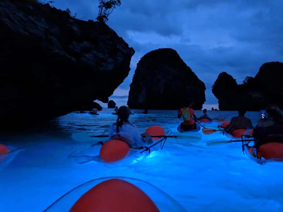 Railay: Illuminated Clear Kayak Night Tour Bioluminescence - A Clear-Kayak Night Show Over Railay Bay