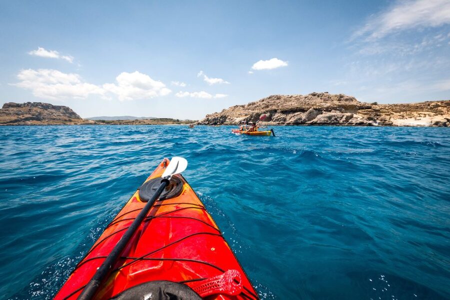 Rhodes: Sea Kayak Adventure to the Red Sand Beach - Red Sand Beach: the real reason to pick this tour