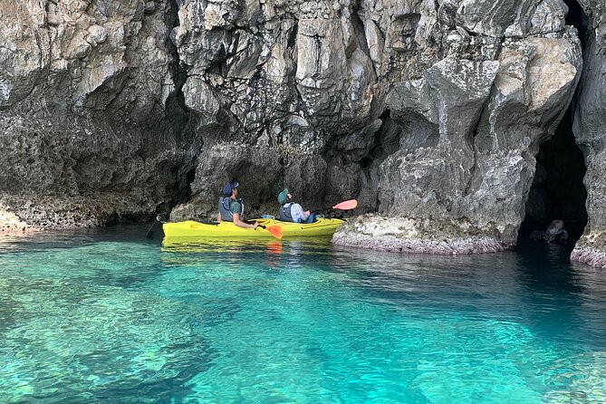 Rhodes Sea Kayaking Adventure small groups incl.Transfer & snack - Feraklos / Charaki Castle Area: Paddling, Cave Exploration, and a Picnic Moment