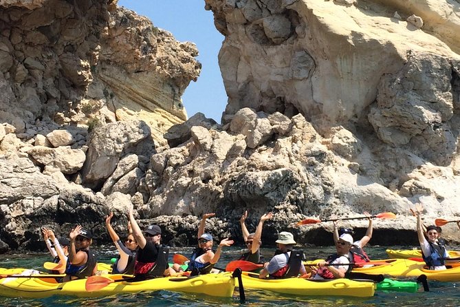 Rhodes Sea Kayaking Adventure small groups incl.Transfer & snack - Stop 3: Archangelos Castle View Pass and the Three Crosses Port
