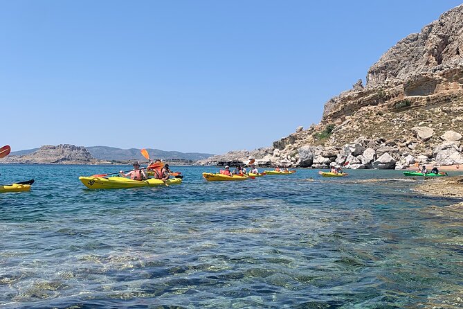 Rhodes Sea Kayaking Adventure small groups incl.Transfer & snack - Charaki / Haraki: Fishermen Village, Seal’s Cave, and Rocky Formations