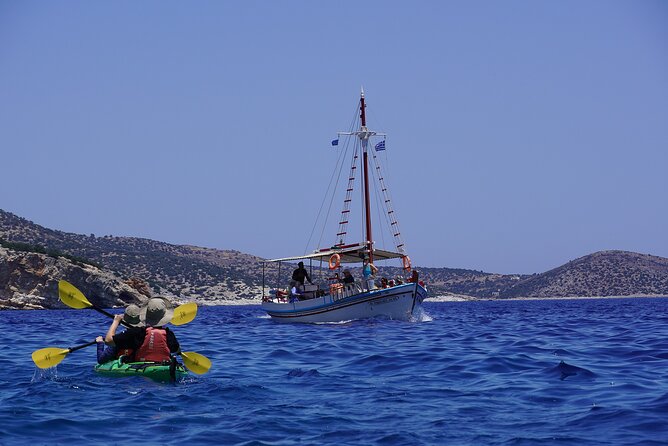 Rina Cave Sea Kayak Tour with Snorkeling and Picnic - Stop 1: Kalantos Beach launch (and the return home)