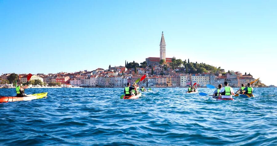 Rovinj-Amazing kayak tour &snorkeling &free drink &photos - Timing tips: how to line up with sunset without stressing