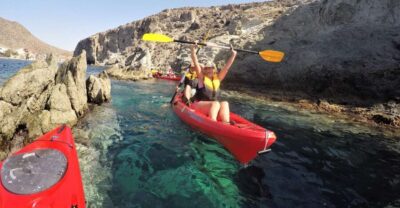 San José: Cabo de Gata Natural Park Kayak and Snorkel Tour - Getting started at San José beach: meeting point and first impressions
