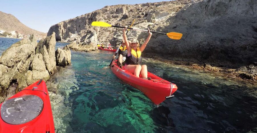San José: Cabo de Gata Natural Park Kayak and Snorkel Tour - Getting started at San José beach: meeting point and first impressions