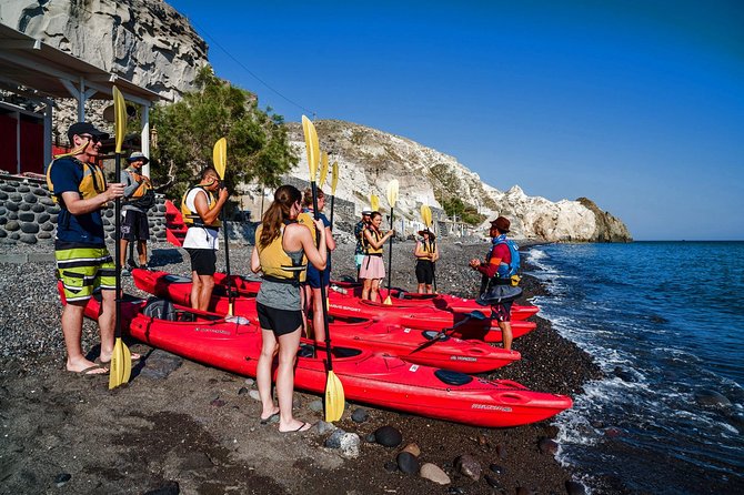 Santorini Guided Sea Kayaking with Light Lunch and Pick-up Option - What to pack for Santorini water time (nothing fancy)