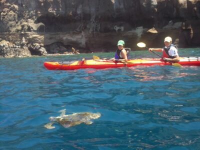 Santorini: South Sea Kayaking Tour with Sea Caves and Picnic - Entering the kayak: the safety briefing that sets the tone