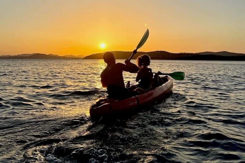 Sardinia: Sunset Kayak Tour + Snorkeling and Local Aperitif - Starting at Spiaggia di Cala Suaraccia: doubles vs singles (and why it matters)