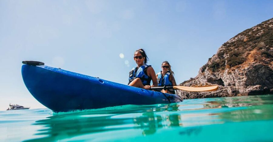 Sesimbra: Arrabida Natural Park & Caves Guided Kayaking Tour - Ribeiro do Cavalo beach stop: swim time and a reset with local sweets