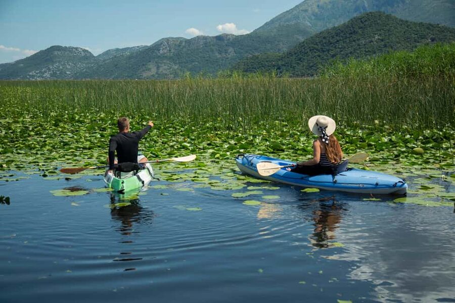 Skadar Lake: Individual Kayaking, hidden canals and swimming - Moraca River Photo Stop: Stretching Your Legs and Framing Shots