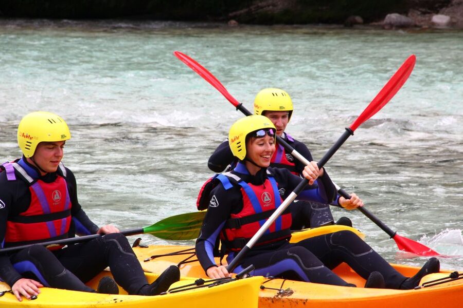 Soča: Kayaking on the Soča River Experience with Photos - Paddling the easy rapids: what the action feels like
