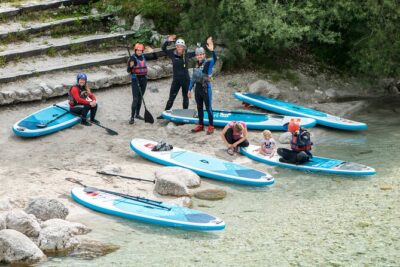 Soca Whitewater Stand-up Paddle Boarding Small Group Adventure - Safety briefing and practice paddling: the confidence part