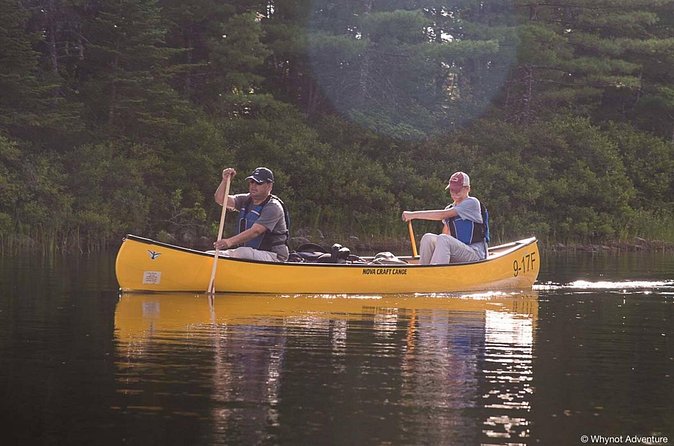 Southern Lakes Canoe Trip - 4 Day - Day 2: campfire breakfast, medium-lake paddling, and a swim stop