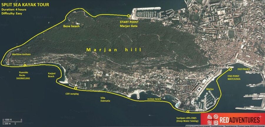 Split 4-Hour Guided Sea Kayak Tour - The payoff: outer port gates, a promenade view, and Split’s rooftops