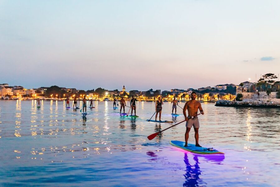 Split: Stand Up Paddleboard Night Glow Tour - The Sea Section Near Stobreč: White Rocks, Cliffs, and Glow Reflections