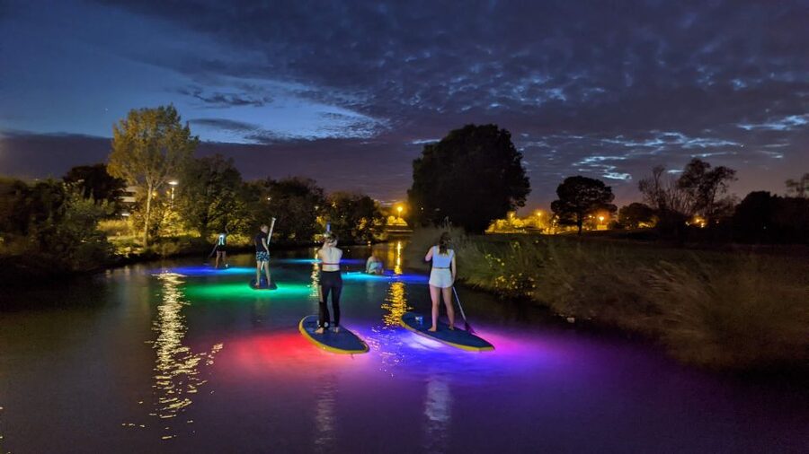 Split: Stand Up Paddleboard Night Glow Tour - River Glide Under the Stars: Wildlife Shows Up When You Look Down