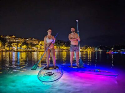 Split: Transparent SUP night Glow tour - The LED board setup: what you’re actually using