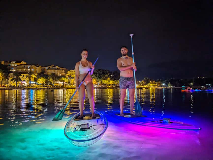 Split: Transparent SUP night Glow tour - The LED board setup: what you’re actually using