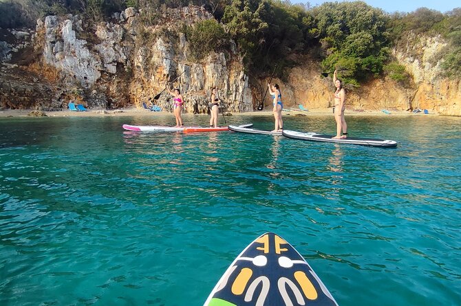 Stand Up Paddle-boarding around Ksamil islands (3 times a day) - The 100-minute flow: coaching, paddling time, and that coffee finish