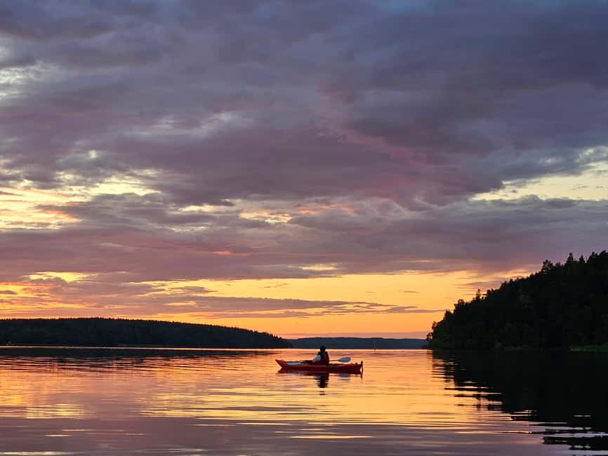 Stockholm: Sunset Kayak Tour on Lake Mälaren with Tea & Cake - Price and value: what you get for $109