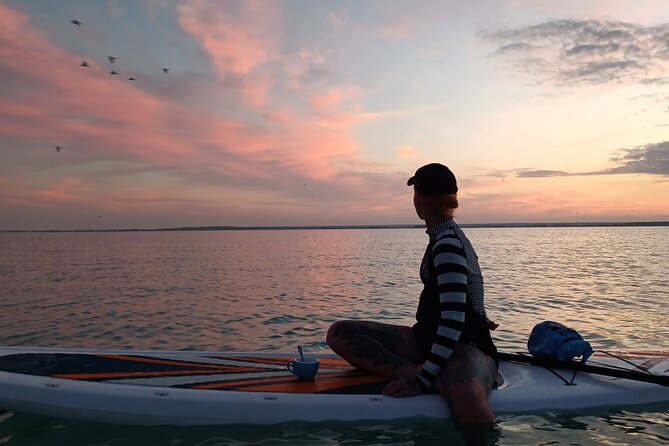 Sunrise on Paddleboard with breakfast in the lagoon of 7 colors - Bird Island Stop: Why It’s a Morning Win