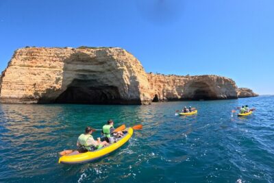 Sunrise Small Group Kayak Experience in BENAGIL Cave & 4K Photos - Carvalho Beach: the carved tunnel entrance and first briefing