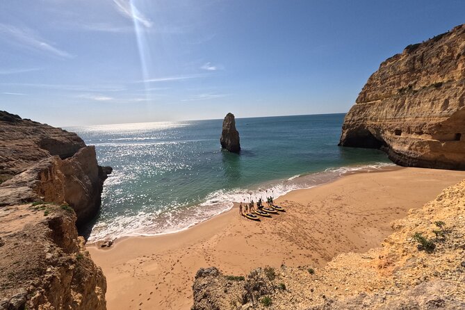 Sunrise Small Group Kayak Experience in BENAGIL Cave & 4K Photos - Praia da Marinha: arches, side caves, and the water-level view
