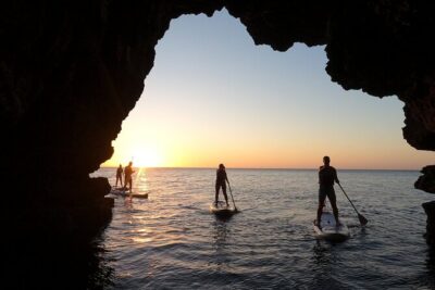 Sunrise SUP Caves Tour in Lagos – Small Group Experience - Getting to the meeting point: hotel transfer and a simple setup
