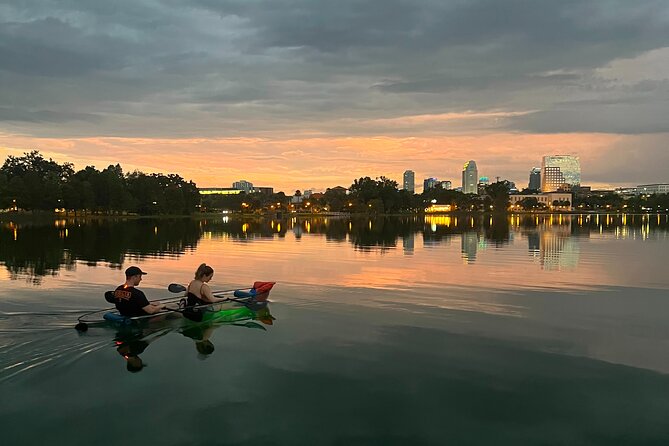 Sunset Clear Kayak or Paddleboard in Orlando - Clear water on Lake Ivanhoe: how the sunset outing actually feels