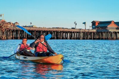 Sunset Kayak Tour in Santa Barbara Harbor (2 Hours) - Stearns Wharf from the water: up close, low, and oddly thrilling