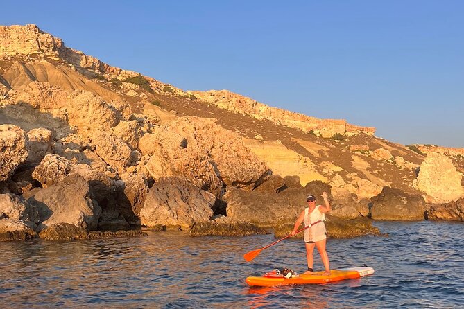 SUP Sunset Paddling to Ta Marija Caves - Approaching Ta’ Marija: Cave Entrance Photos From the Water